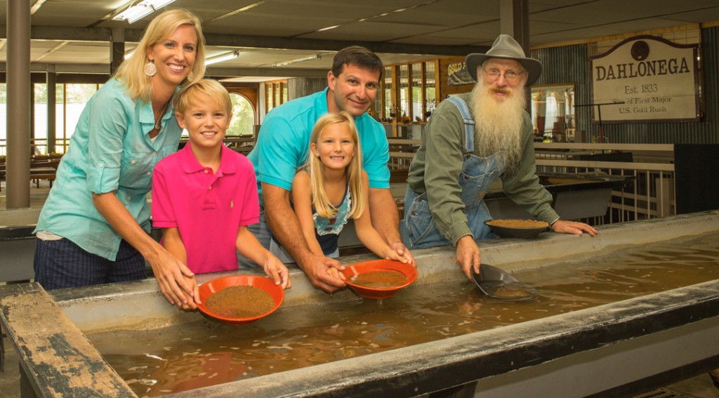 panning for gold